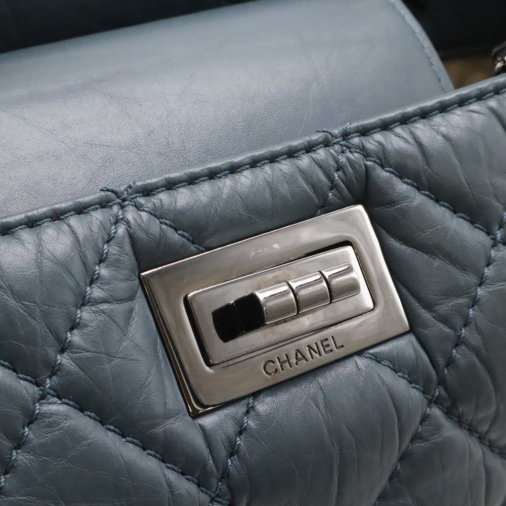 CHANEL Blue Leather Shoulder Bag - Picture 5 of 8